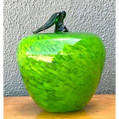 Vintage Art Glass Apple