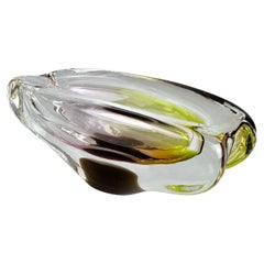 Vintage Art Glass Ashtray by designer Josef Hospodka, Czechoslovakia