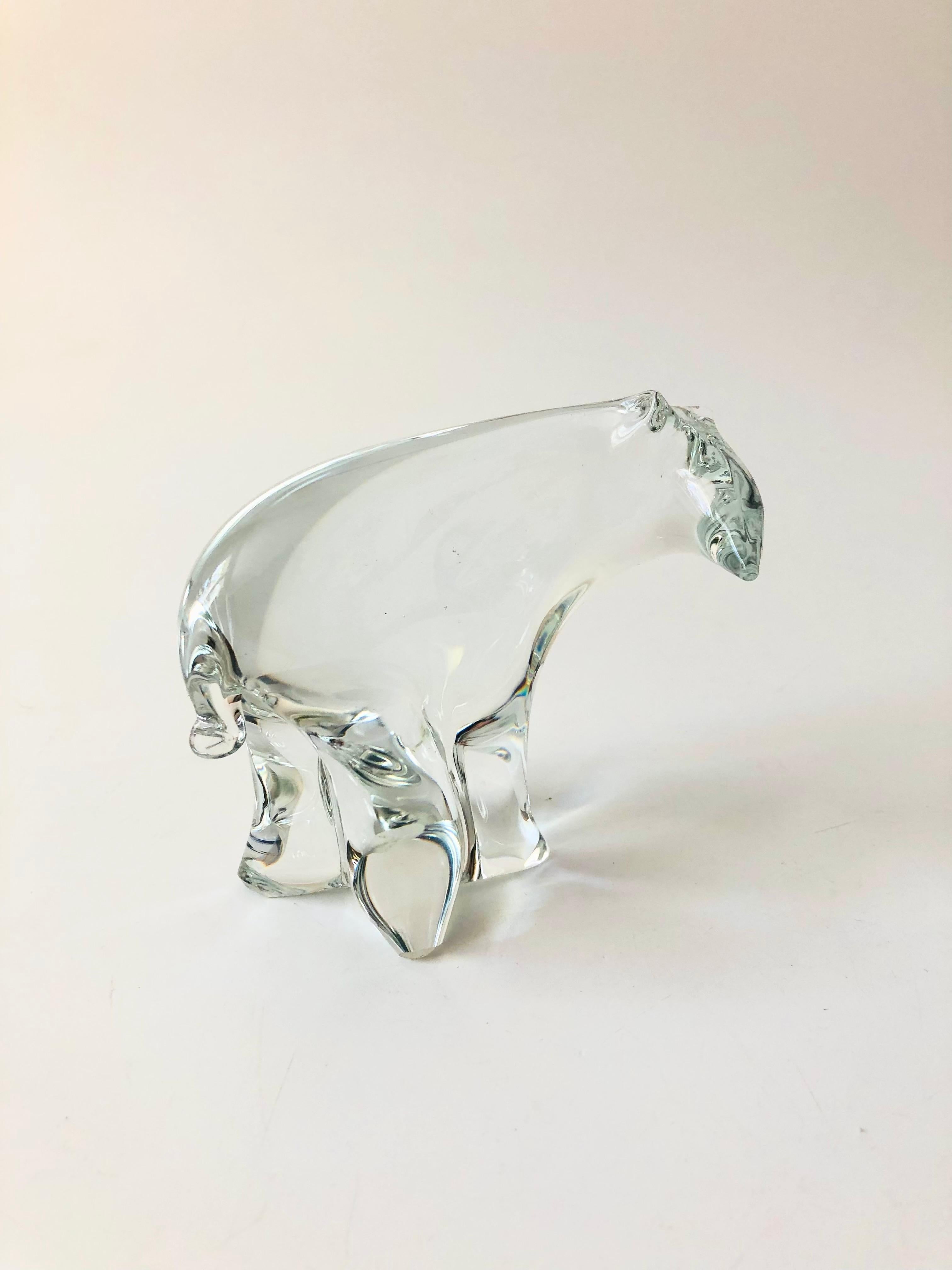 20th Century Vintage Art Glass Bear