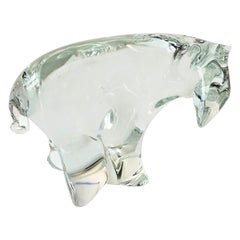 Vintage Art Glass Bear