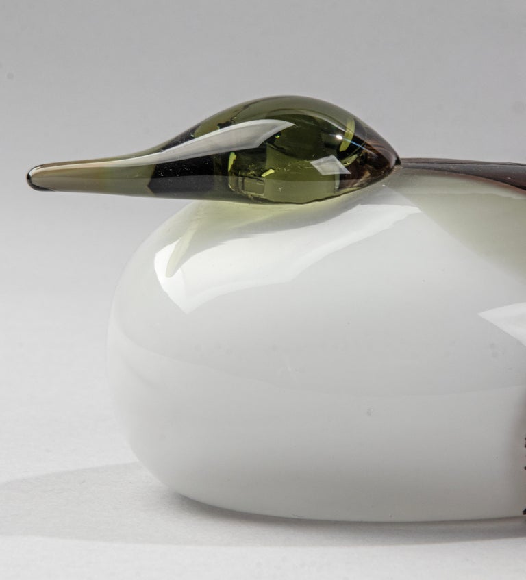 Modern Vintage Art Glass Bird by Oiva Toikka for Nuutajarvi For Sale