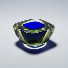 Bol en verre d'art vintage par Flavio Poli pour Seguso Vetri d'Arte années 50