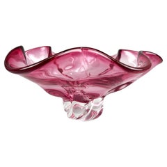 Bol en verre d'art vintage de Josef Hospodka pour Chribska Glassworks, années 1960