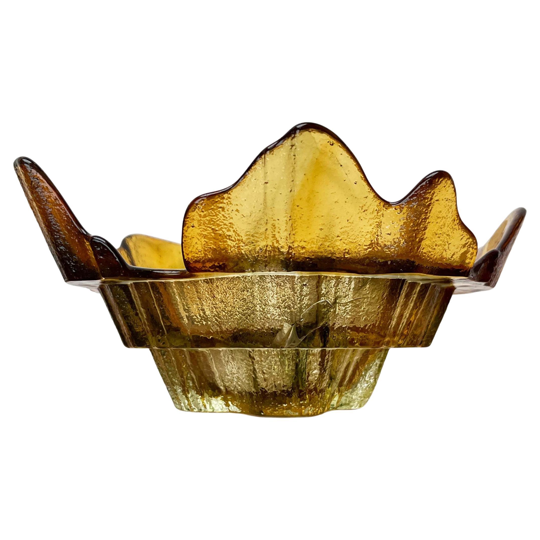 Vintage Art Glass Bowl from Muurla, Finland, 1970s