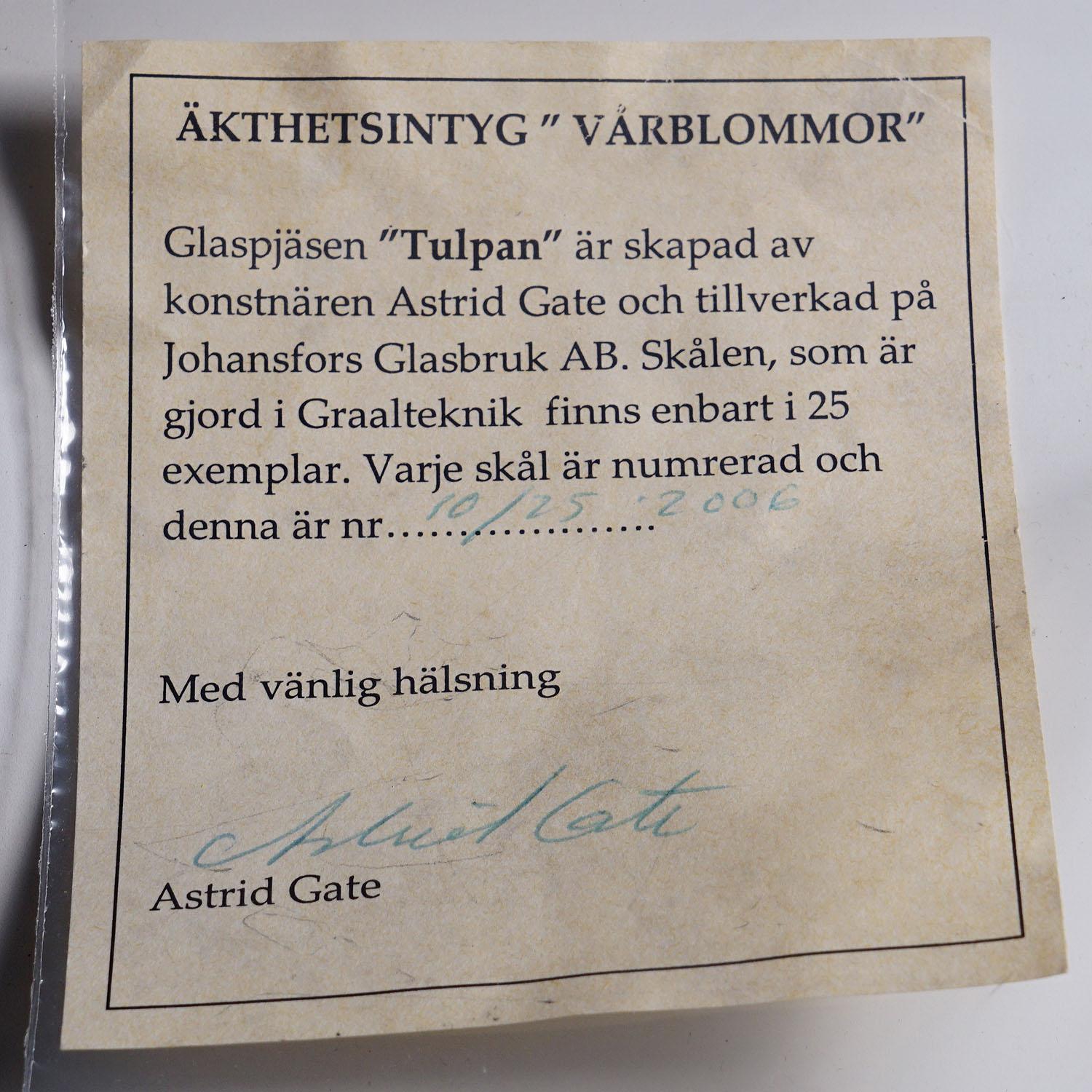 Bol en verre d'art « Tolpan » d'Abraham Gate 2006 en vente 4