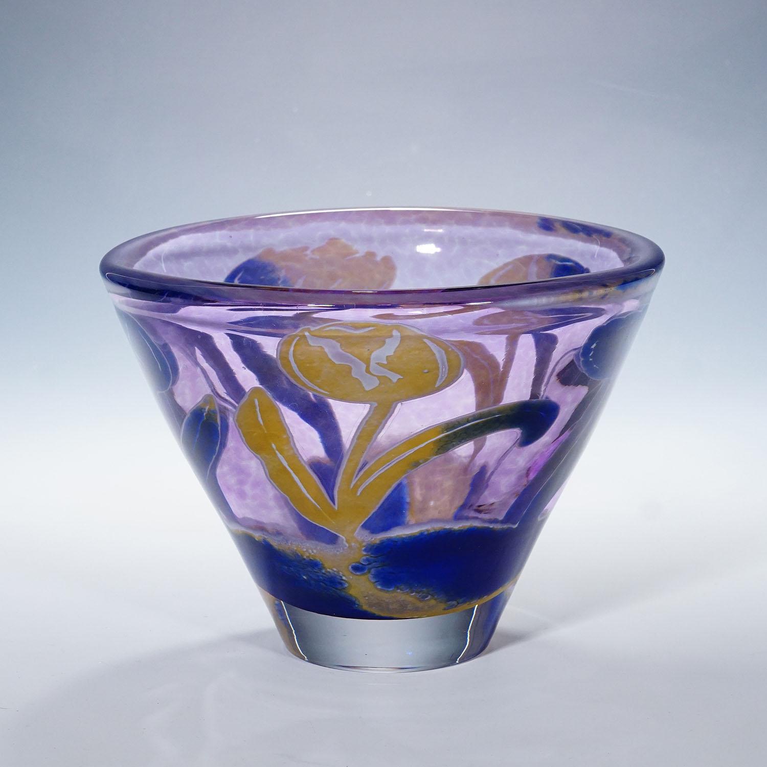 Mid-Century Modern Bol en verre d'art « Tolpan » d'Abraham Gate 2006 en vente