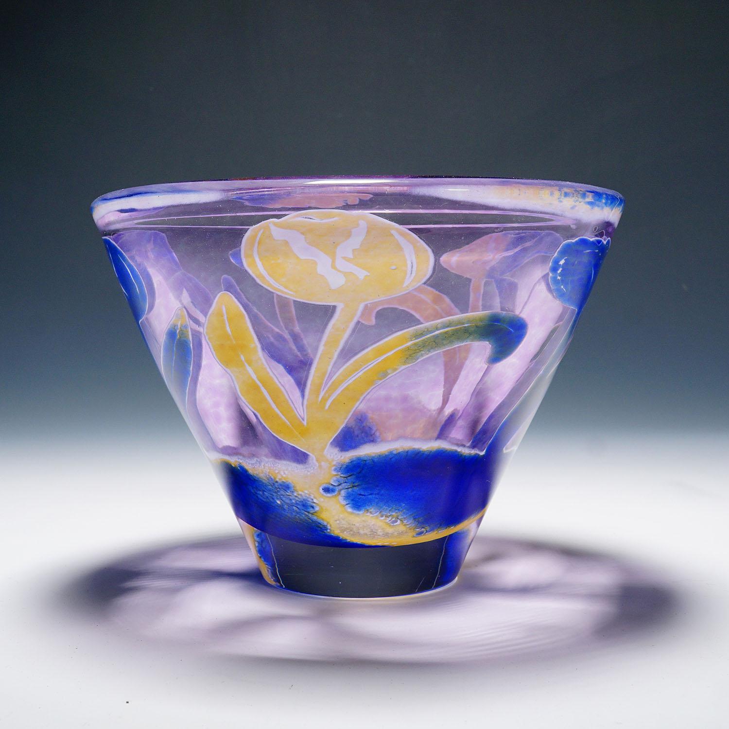 Bol en verre d'art « Tolpan » d'Abraham Gate 2006 Bon état - En vente à Berghuelen, DE