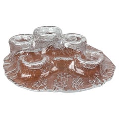 Vintage-Kerzenhalter aus Kunstglas von Pertti Kallionen für Muurla, 1970er Jahre