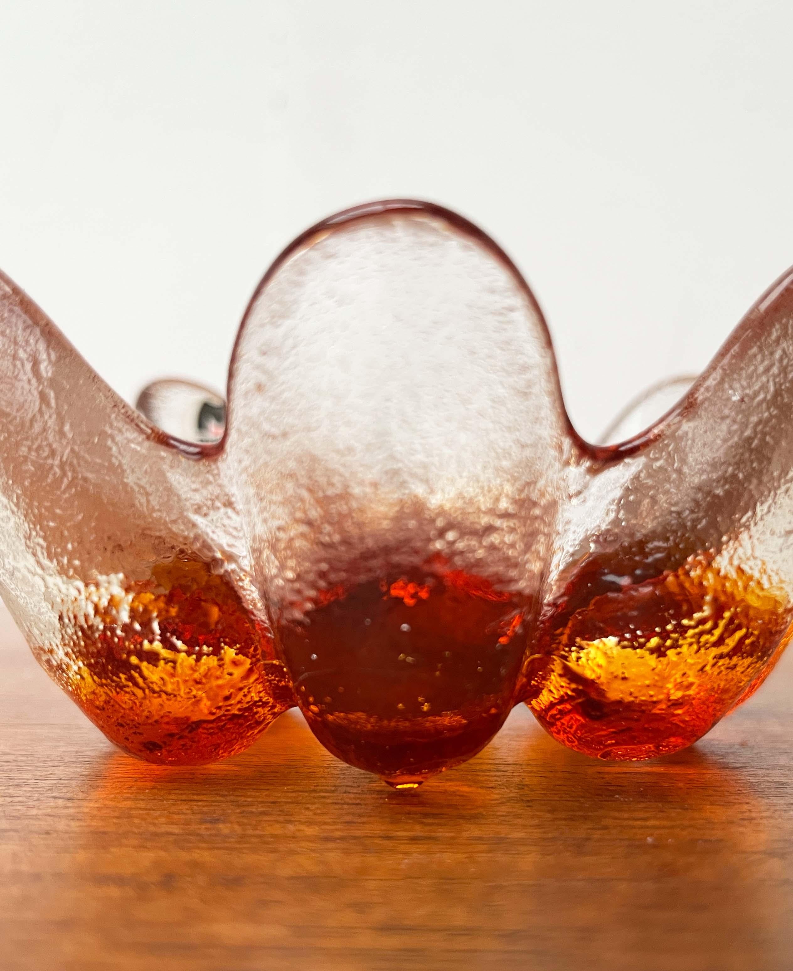 Portacandele d'epoca in vetro artistico di Muurla, Finlandia, anni '70 in vendita 4