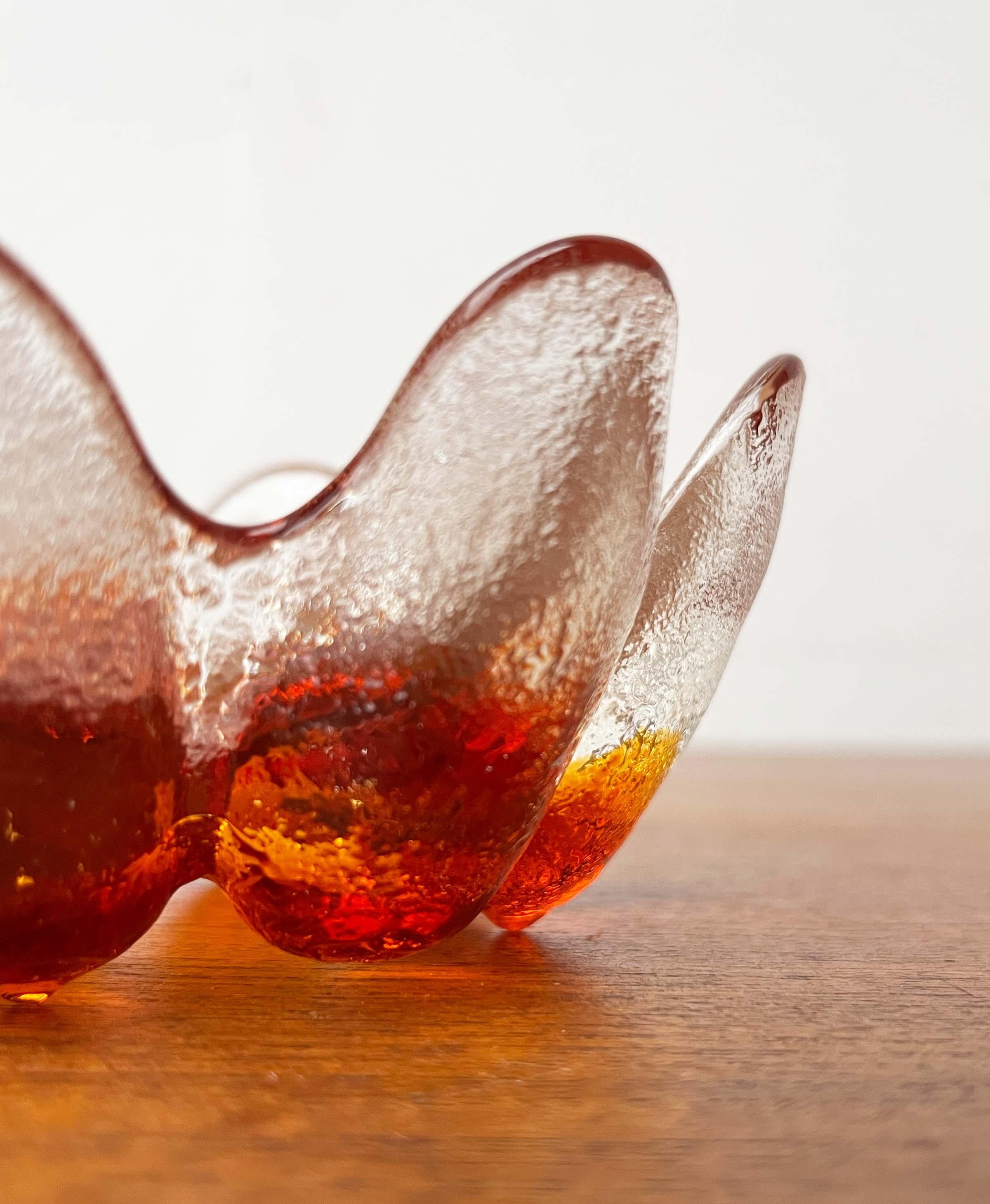 Portacandele d'epoca in vetro artistico di Muurla, Finlandia, anni '70 in vendita 5