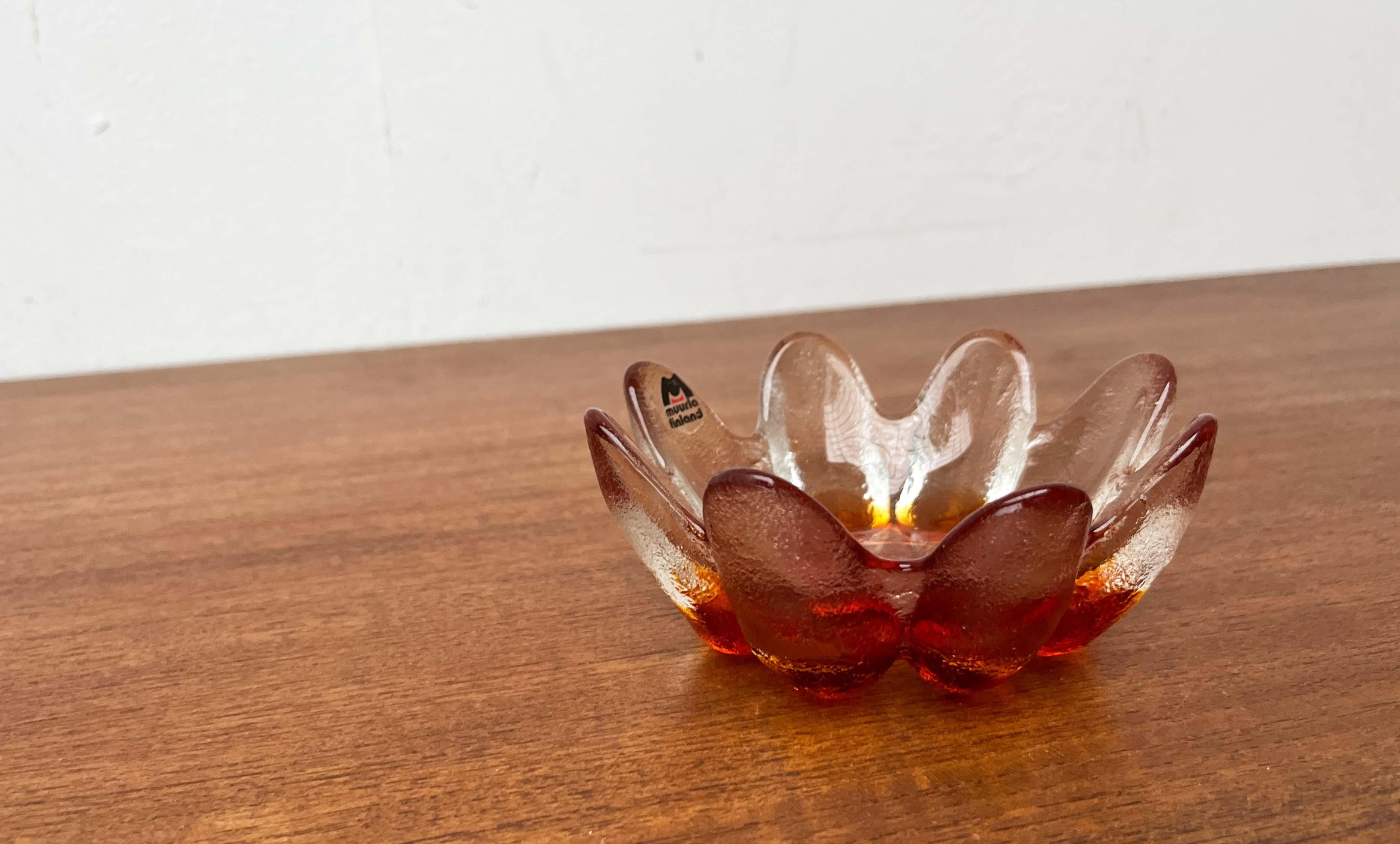 Portacandele d'epoca in vetro artistico di Muurla, Finlandia, anni '70 in vendita 2