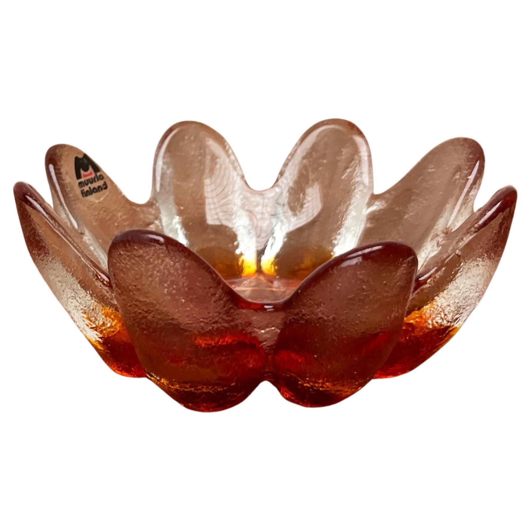 Vintage Art Glass Candleholder from Muurla, Finland, 1970s