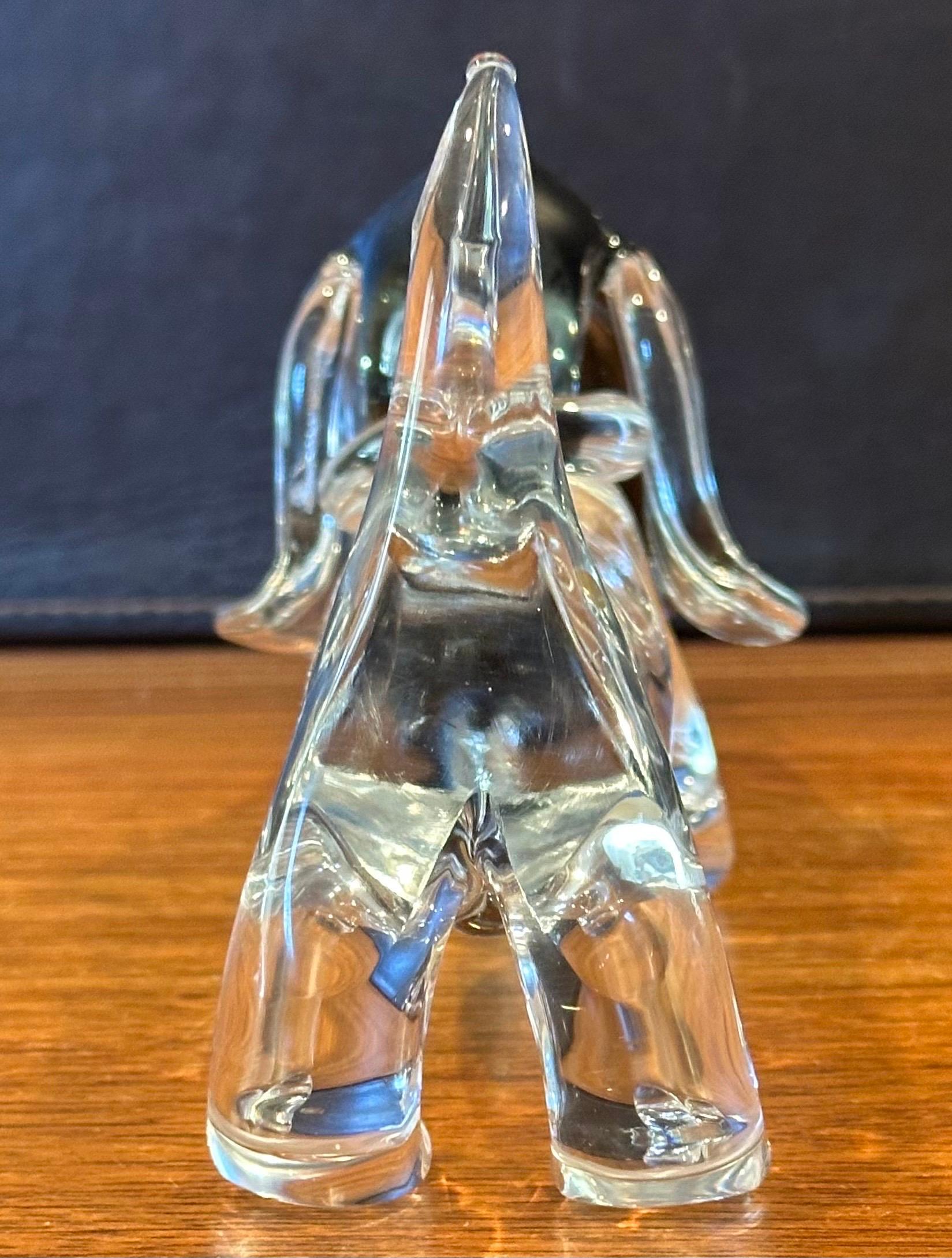 Vintage Art Glass Dachshund Dog Sculpture by Archimede Seguso for Murano Glass For Sale 6