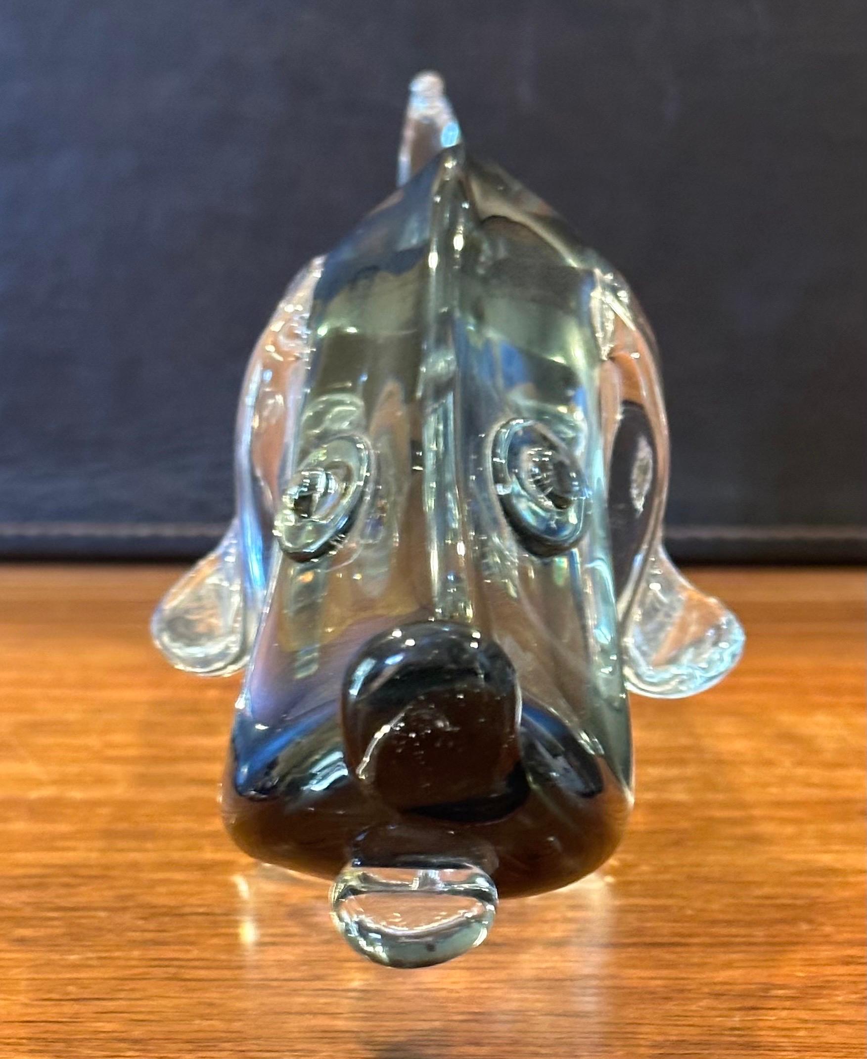 20th Century Vintage Art Glass Dachshund Dog Sculpture by Archimede Seguso for Murano Glass For Sale