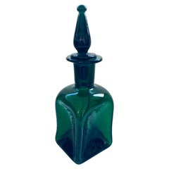 Vintage Art Glass Decanter Bottle, France 1950's
