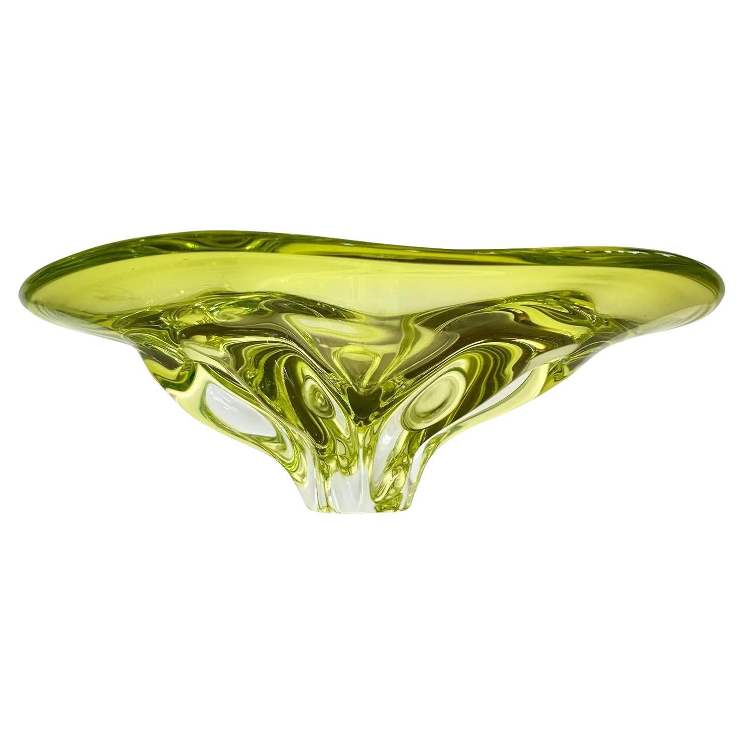 Piatto in vetro artistico vintage di Murano