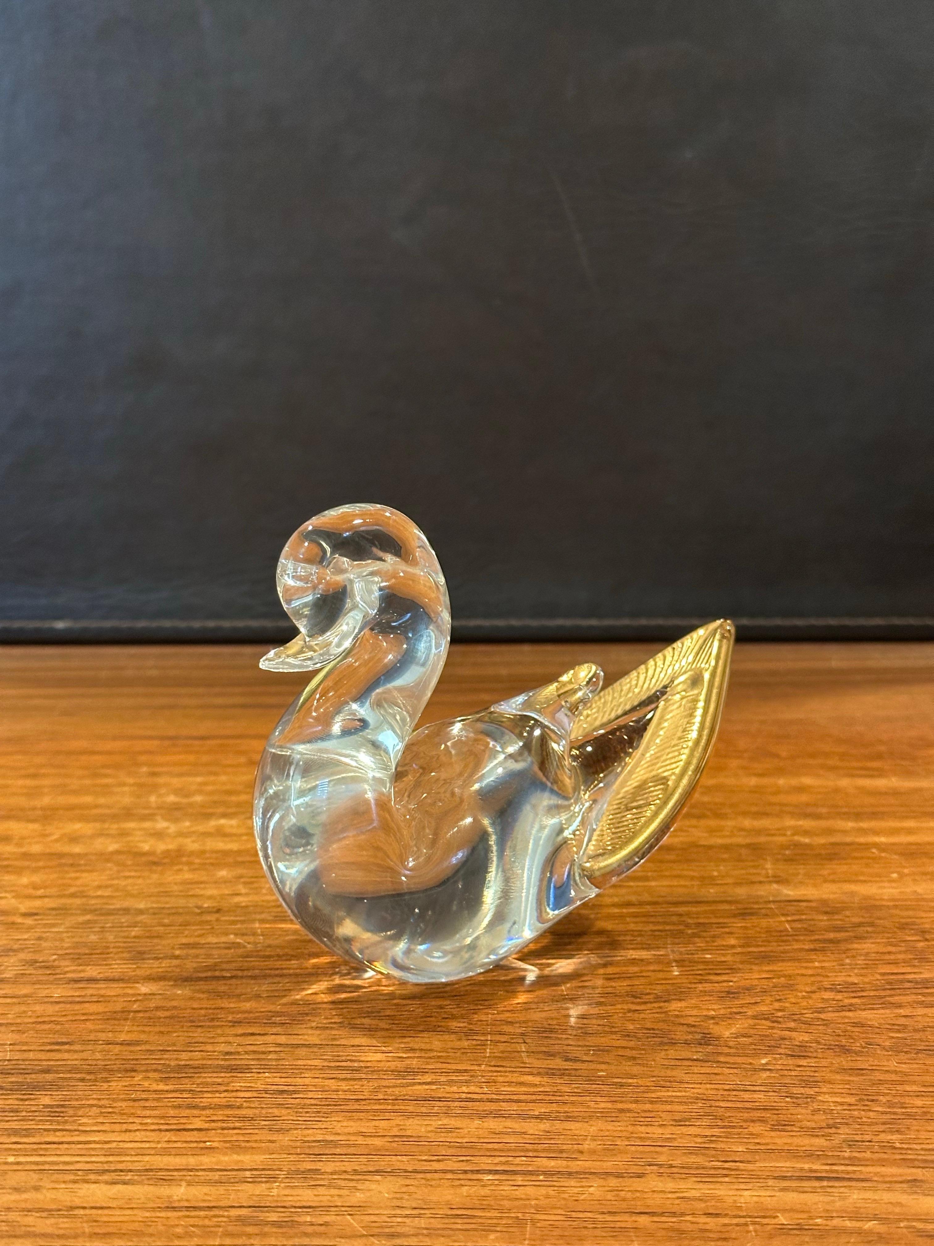 Vintage Art Glass Duck Sculpture by Murano Glass For Sale 5