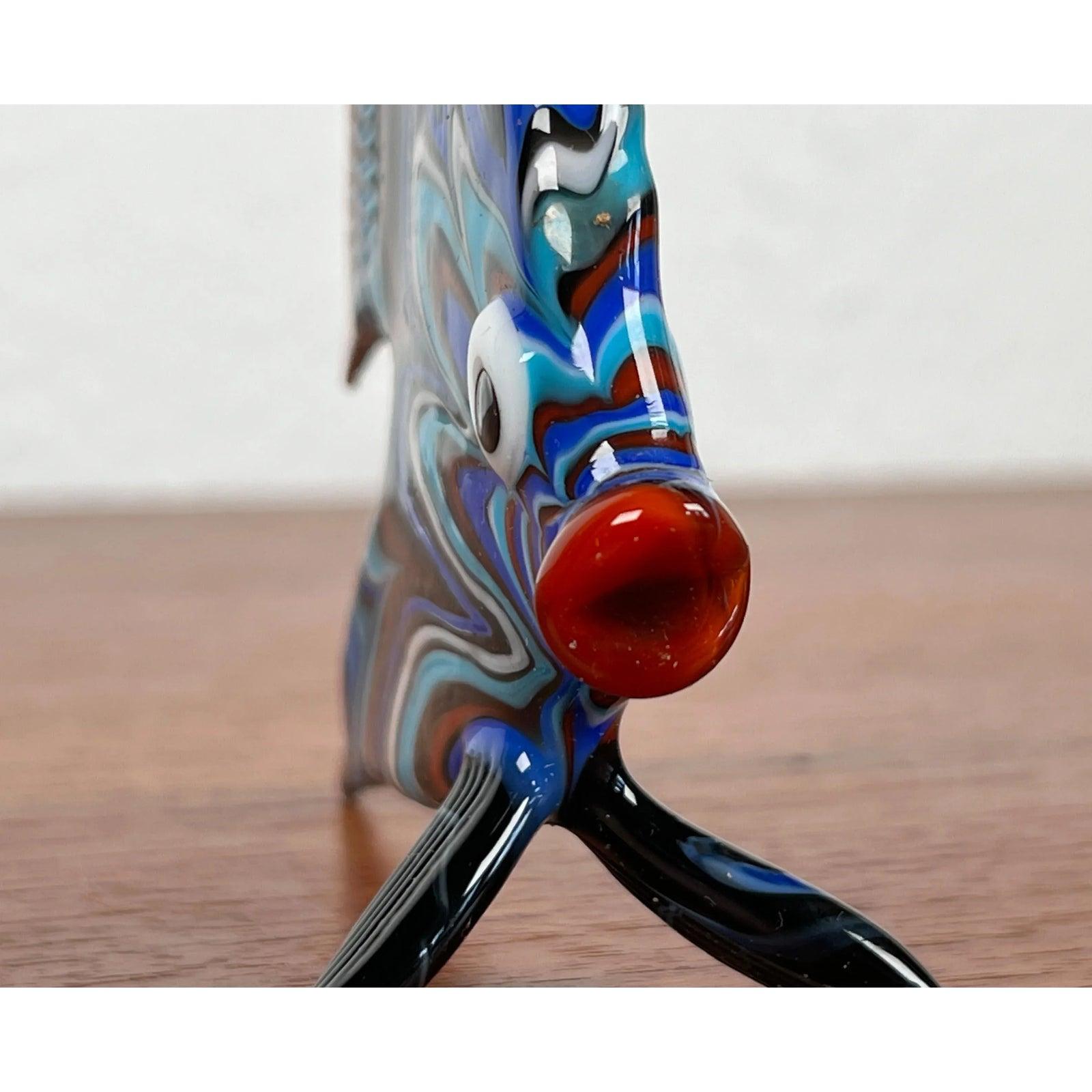 XX secolo Vintage Art Glass Fish Figurine, 1970s in vendita