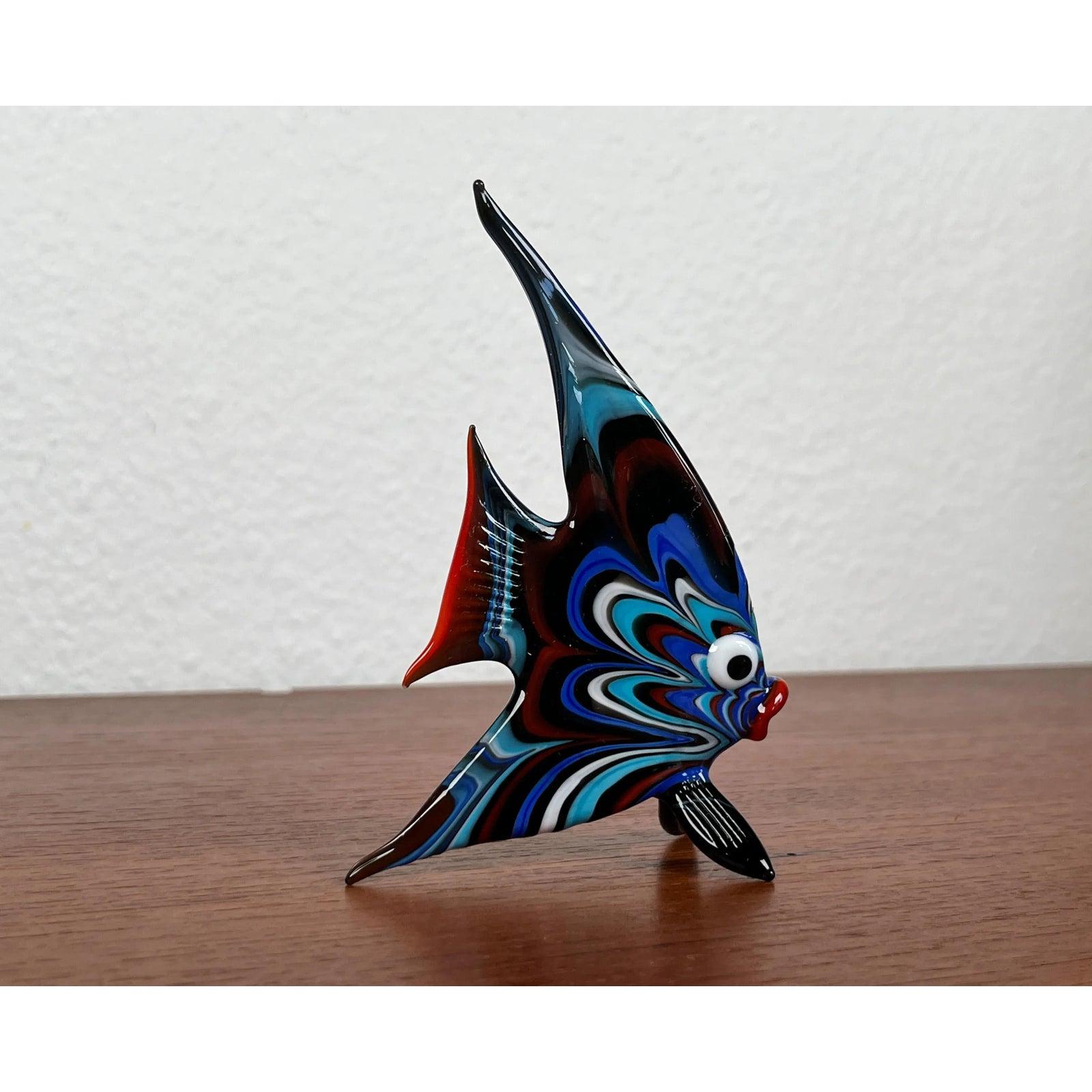 Vetro artistico Vintage Art Glass Fish Figurine, 1970s in vendita