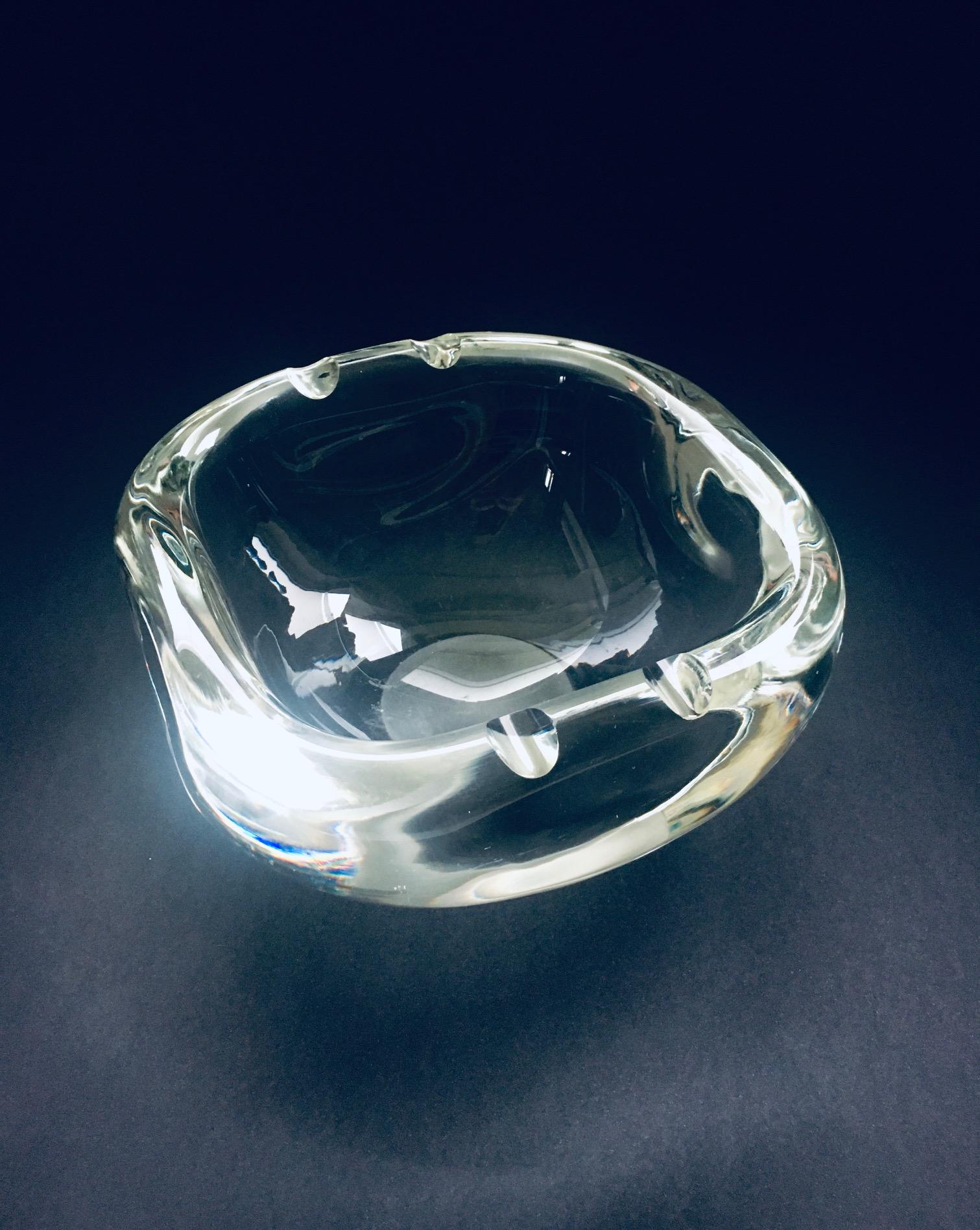 Vintage Art Glass Large Ashtray or Bowl by Barbini, Murano Italy 1960's For Sale 4