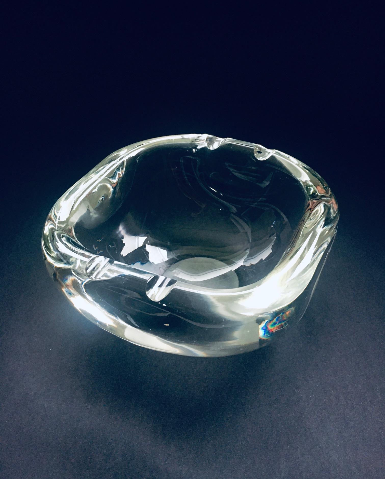Vintage Art Glass Large Ashtray or Bowl by Barbini, Murano Italy 1960's For Sale 3