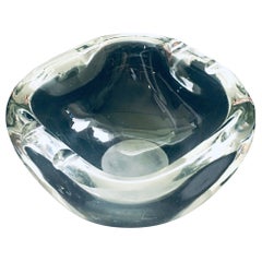 Vintage Art Glass Large Ashtray or Bowl by Barbini, Murano Italy 1960's