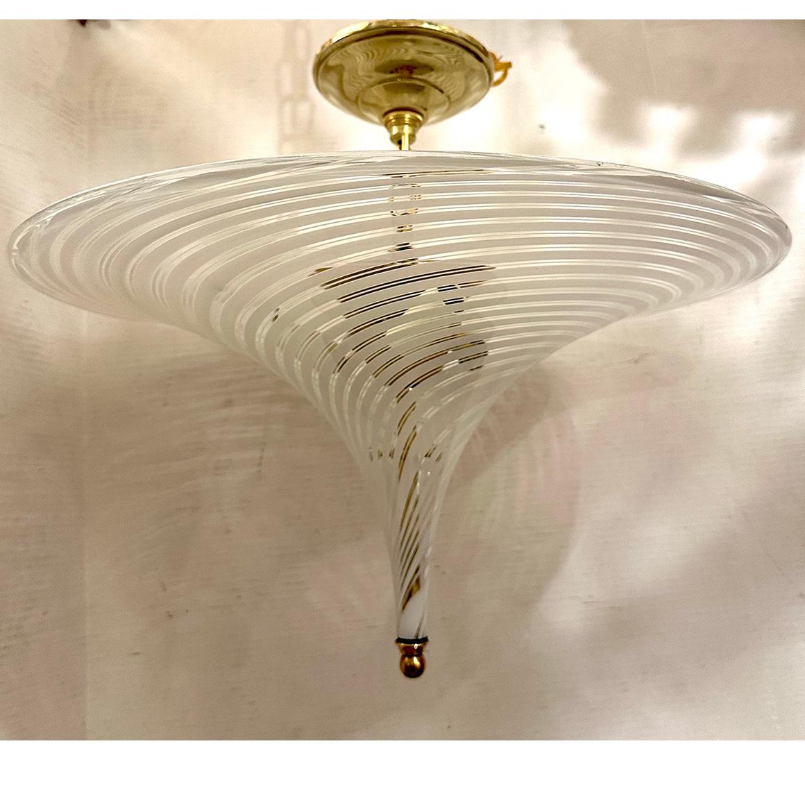 Luminaire en verre d'art Vintage Bon état - En vente à New York, NY