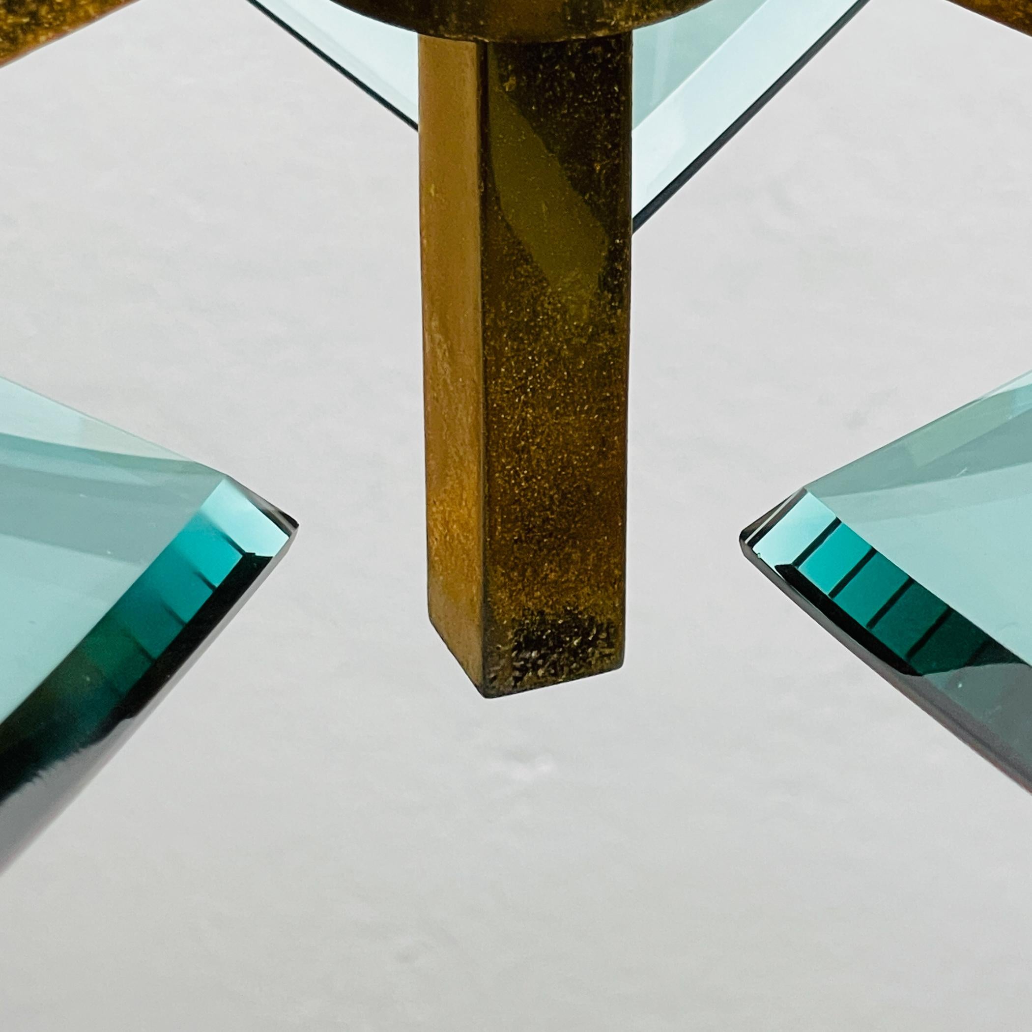 Vintage art glass pendant lamp by Fontana Arte, Italy 1950s For Sale 4
