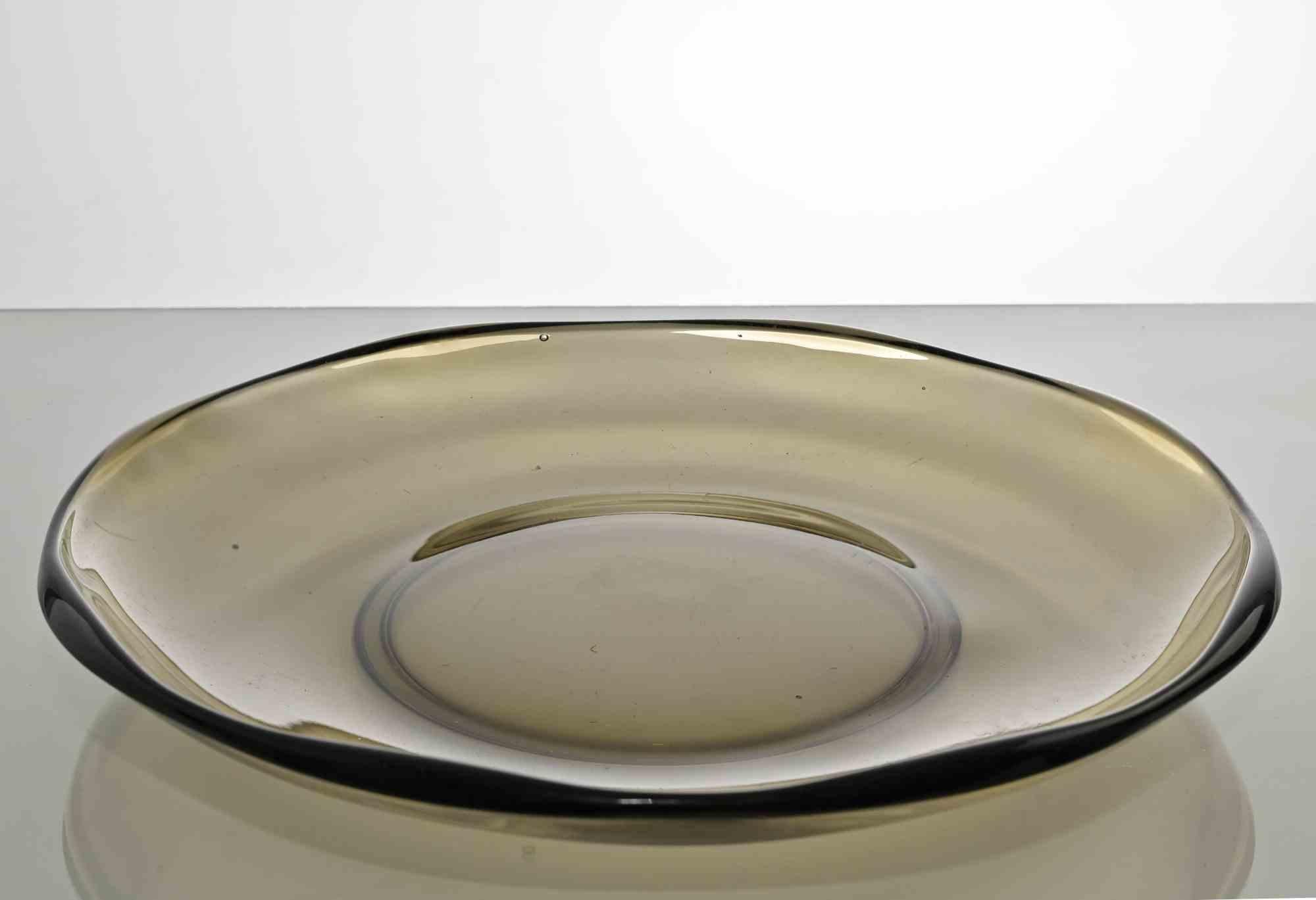 Assiette en verre d'art vintage, années 1970 Bon état - En vente à Roma, IT