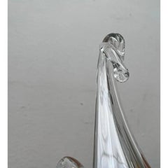 Vintage Art Glass Swan-Shaped Bowl Vase, 1970s