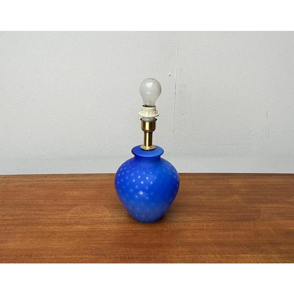 20ième siècle Lampe de table en verre d'art vintage, années 1970 en vente