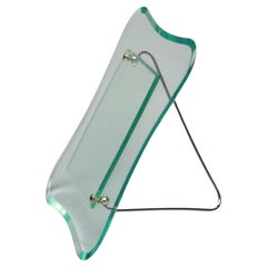 Vintage-Bilderrahmen aus Kunstglas mit Tischplatte, Fontana Arte zugeschrieben
