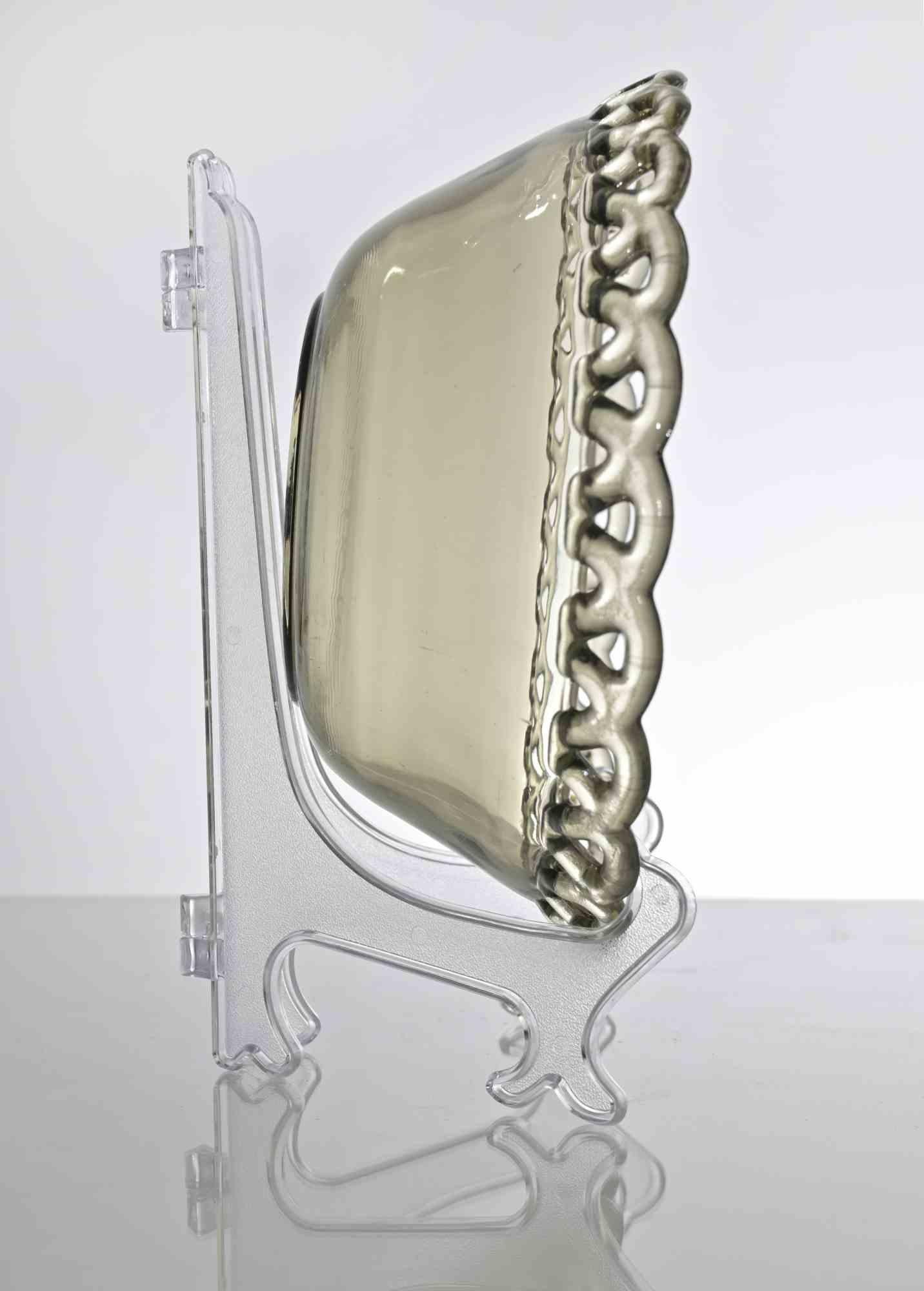 italien Soupière en verre d'art vintage, 1970 en vente