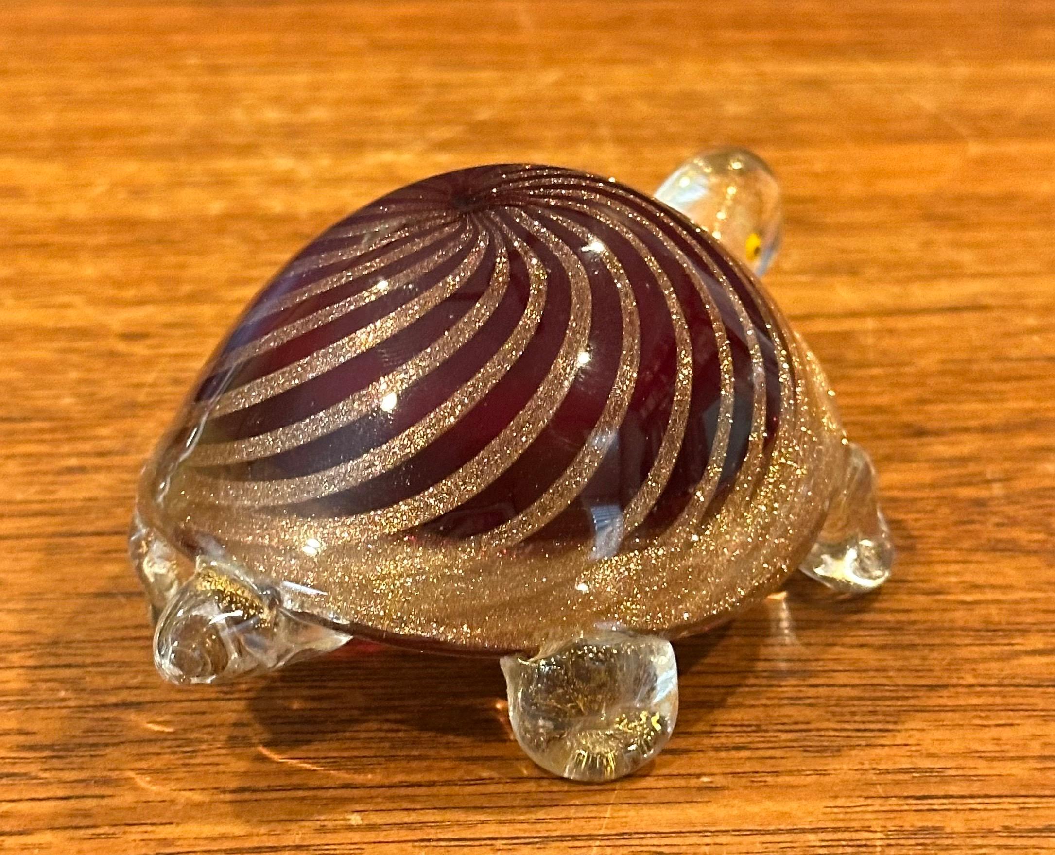 Scultura di tartaruga in vetro artistico vintage di Murano in vendita 1