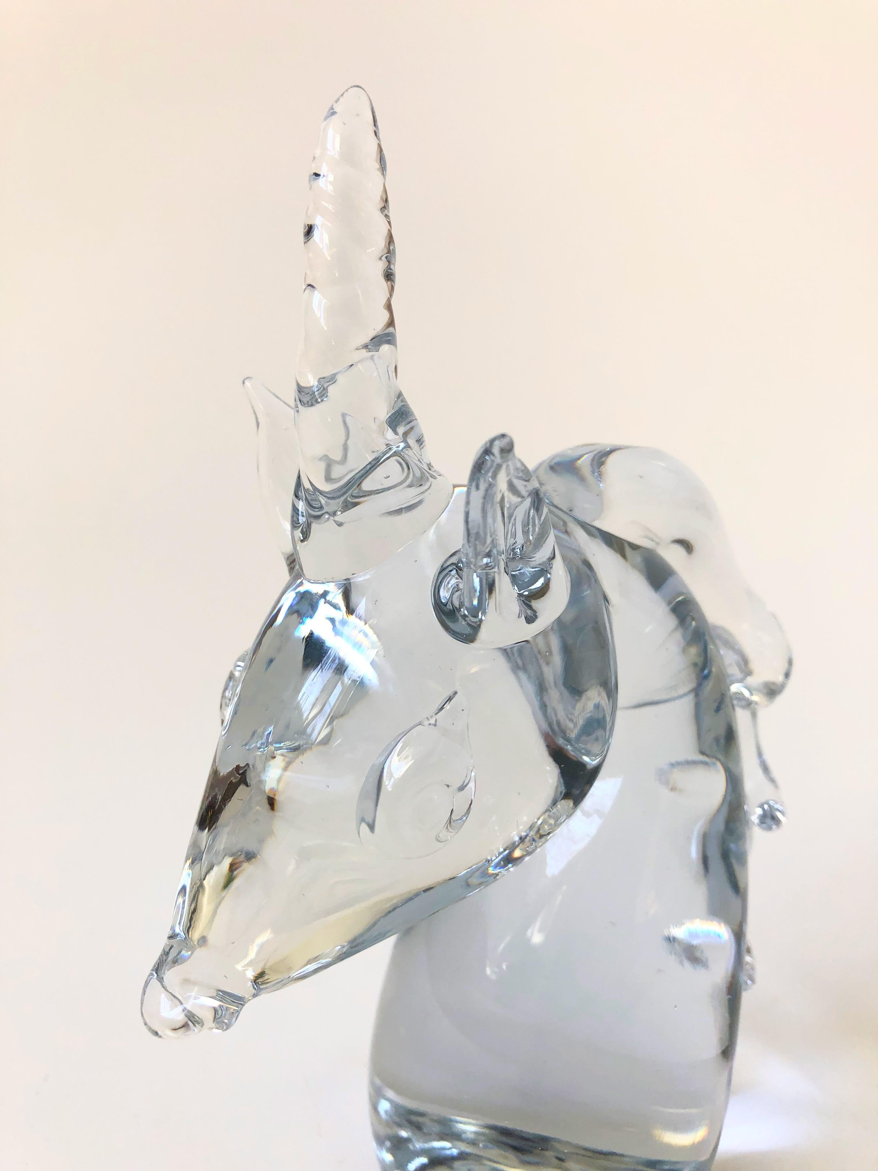 glass blown unicorn