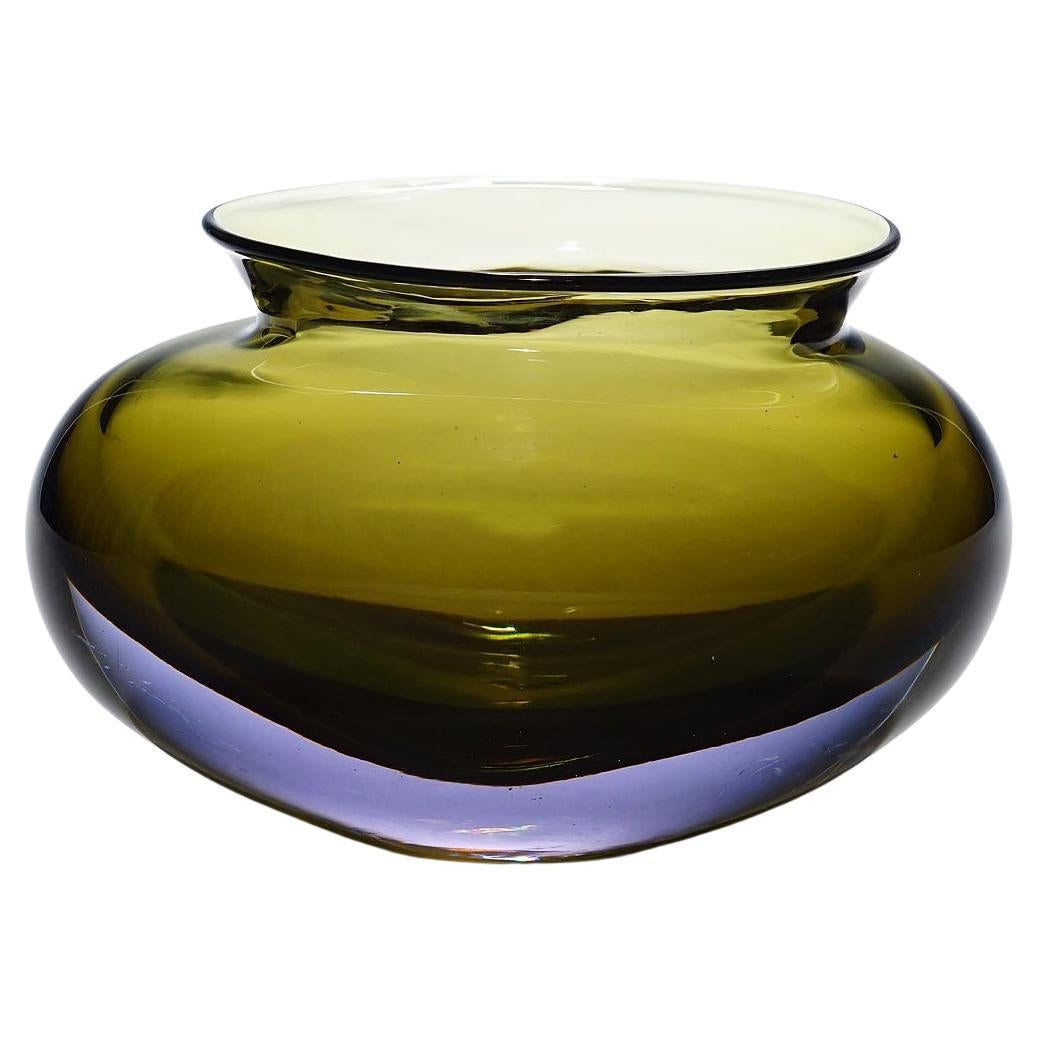 Vaso vintage in vetro artistico di Flavio Poli per Seguso Vetri d
Arte