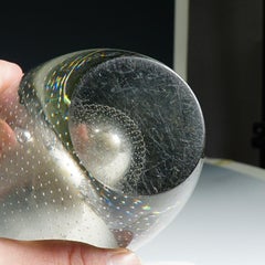 Vintage Art Glass Vase by Gunnel Nyman for Nuutajarvi Notsio 1940s