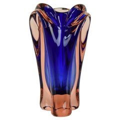 Vintage Art Glass Vase by Josef Hospodka for Chribska Glasswork, 1960's