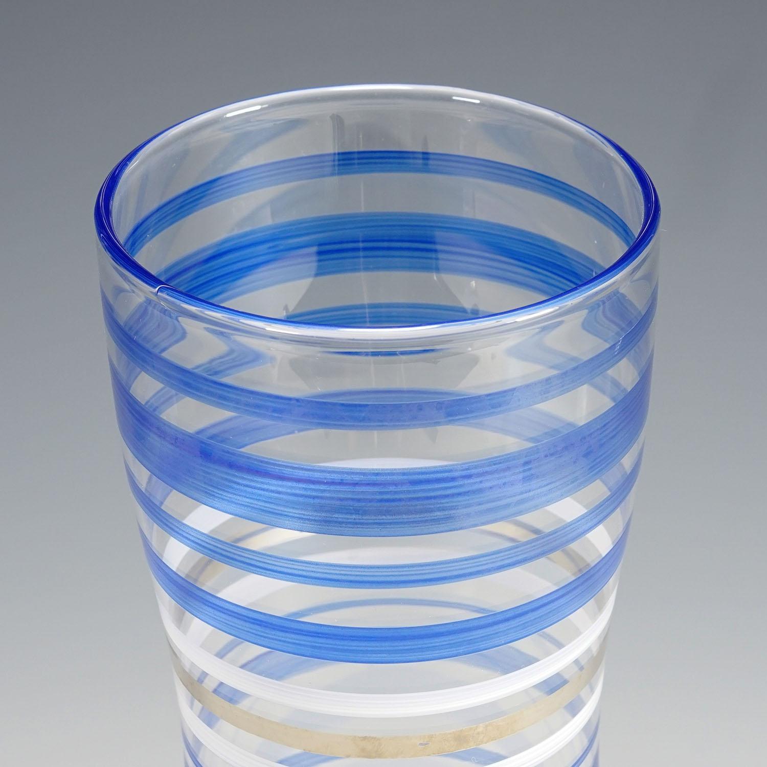 Mid-Century Modern Vintage Art Glass Vase by Martti Rytkoenen for Orrefors, Sweden For Sale