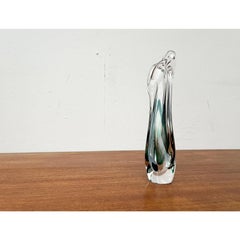 Vase en verre d'art vintage de Max Verboeket pour Kristalunie Maastricht, 1970