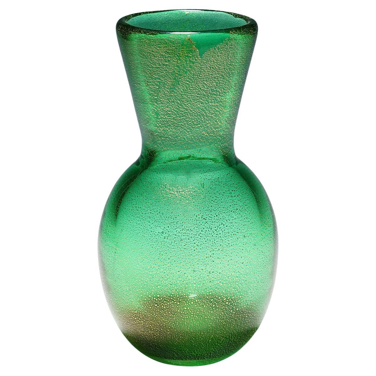Vintage Murano Art Glass Vase by Flavio Poli, 1950s Italy