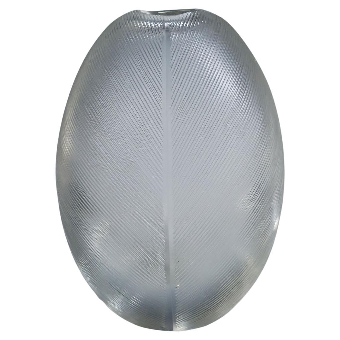 Vase en verre d
art vintage par Tapio Wirkkala pour Iittala 1950s