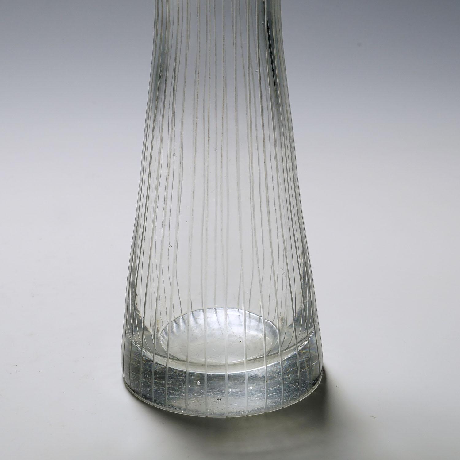 Mid-Century Modern Vintage Art Glass Vase by Tapio Wirkkala for Iittala, 1954 For Sale