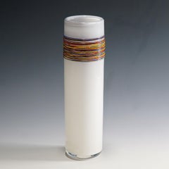 Vintage Art Glass Vase by Technical School for Glass Zwiesel, Germany