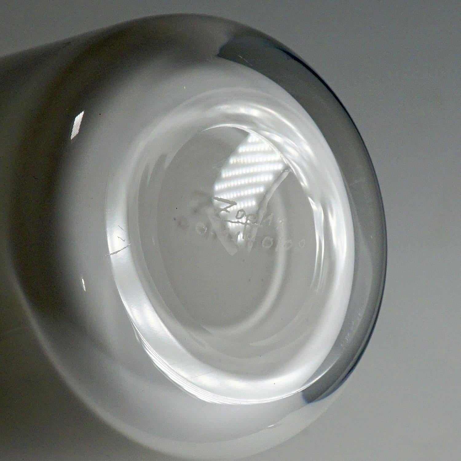 Verre d'art Vase en verre d'art vintage de l'école technique de verre de Zwiesel, Allemagne en vente