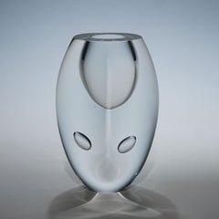 Jarrón vintage de vidrio artístico "Claritas" de Timo Sarpaneva para Iittala