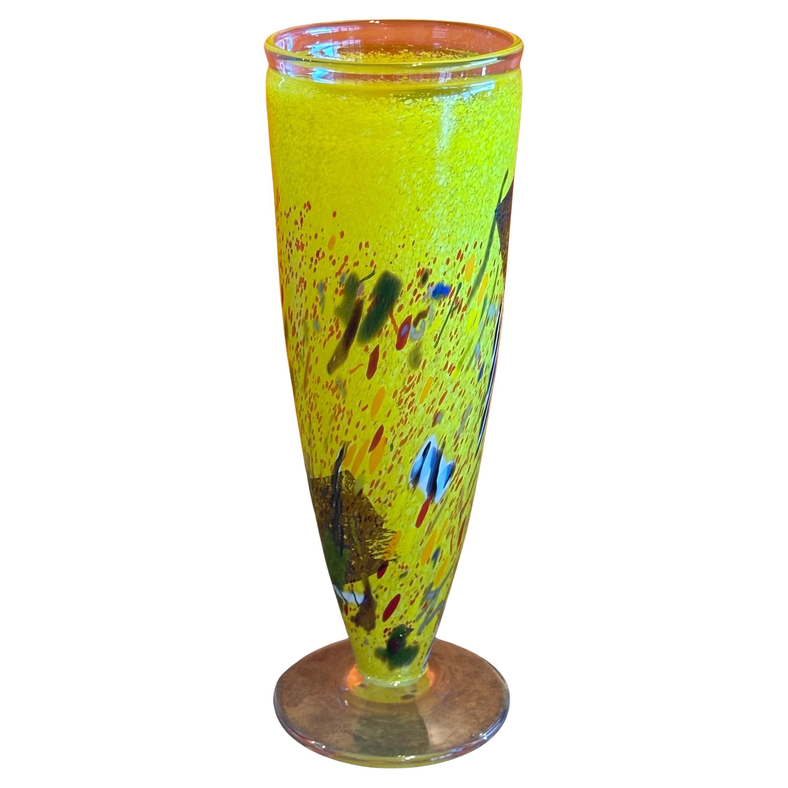 Vintage Art Glass Vase from the Satellite Series by Bertil Vallien / Kosta Boda