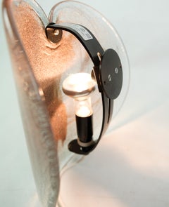 Ensemble vintage de 2 lampes murales en verre d'art par Per Lütken des années 1970