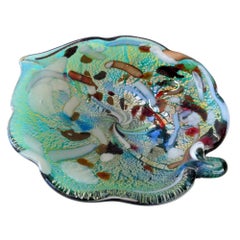 Vintage Art Murano Glass Confetti Bowl