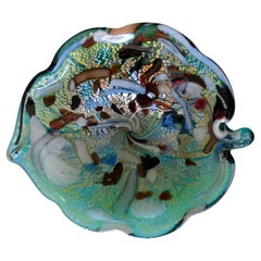 Vintage Art Murano Glass Confetti Bowl